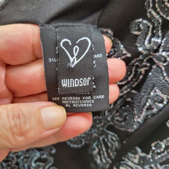 Windsor Women's Dress SZ 5 Natural Sequin Prom Homecoming Cocktail Party - Picture 5 of 12